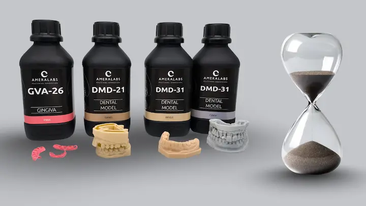 Fast curing 3d resins for dental models